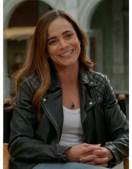 Alice Braga Hypnotic 2023 Diana Cruz Black Leather Jacket